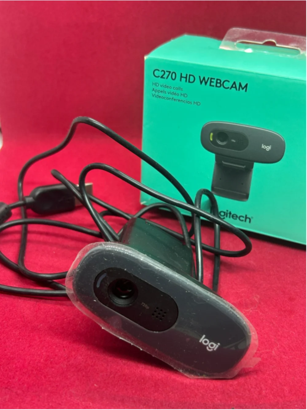 Logitech C270 HD Webcam One Size Black and Teal